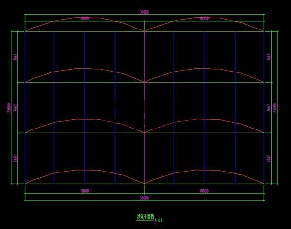 南陽(yáng)社旗縣門球場(chǎng)膜結(jié)構(gòu)頂棚建筑平面圖