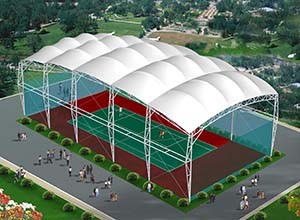 網(wǎng)球場膜結(jié)構(gòu)頂棚/雨棚/遮陽棚有什么優(yōu)點？