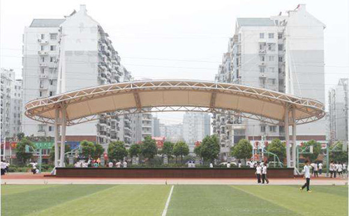 鞏義二中附屬外語初中膜結(jié)構看臺