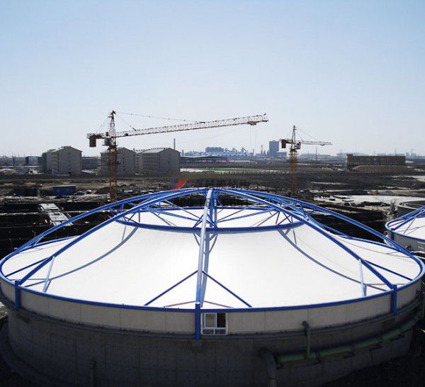 慶陽<font color='red'>污水池膜結(jié)構(gòu)</font>設(shè)計(jì)施工【案例圖片】