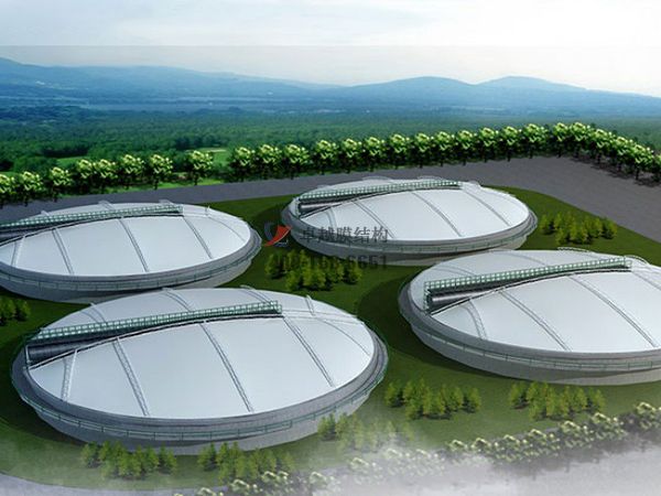 臨滄污水廠<font color='red'>污水池膜結(jié)構(gòu)</font>設(shè)計(jì)施工【案例圖片】