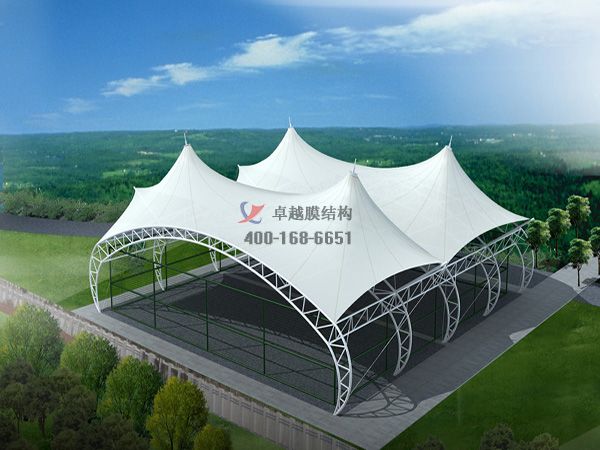 甘南門球場膜結構頂蓋【生產(chǎn)直銷廠家】/網(wǎng)球/羽毛球館體育館設計公司施工案例