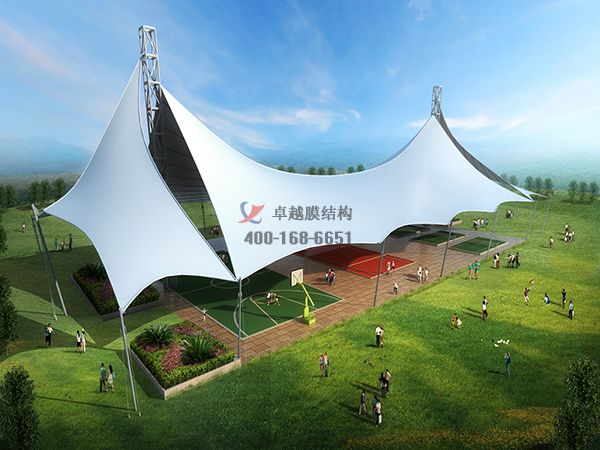 武漢門球場膜結構頂蓋【生產(chǎn)廠家】/網(wǎng)球/羽毛球館體育館設計公司施工案例