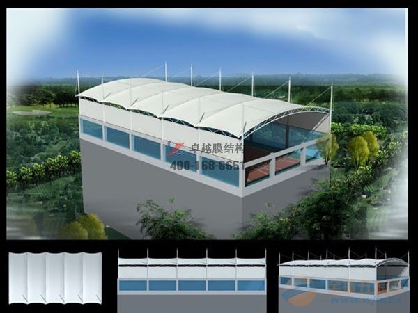 鄂爾多斯門球場膜結構頂蓋【生產(chǎn)廠家】/網(wǎng)球/羽毛球館體育館設計公司施工案例