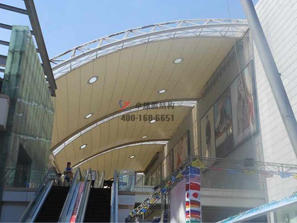 淮北市膜結構商場頂蓋【生產(chǎn)廠家】淮北市步行街入口大門膜結構遮陽棚公司