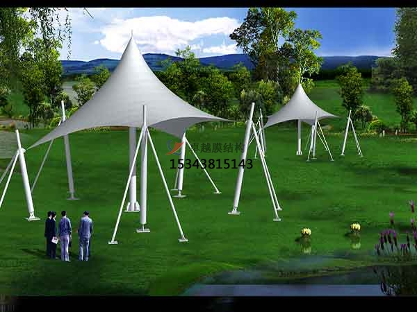 格爾木<font color='red'>張拉膜結(jié)構(gòu)</font>景觀設計施工【案例圖片】