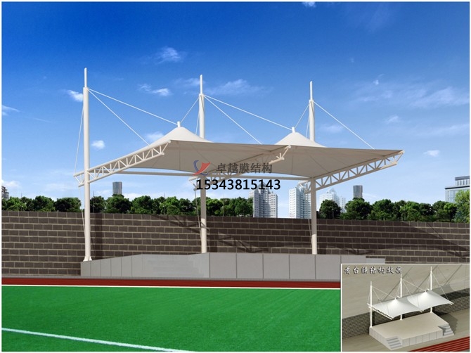 新蔡膜結(jié)構(gòu)看臺/主席臺/舞臺設計施工