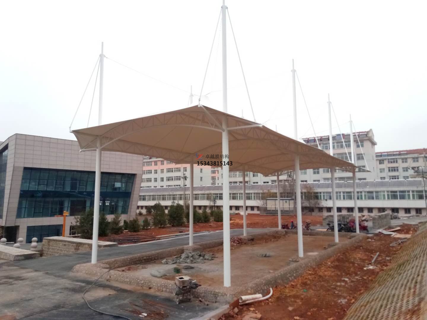 長治羽毛球場膜結(jié)構遮陽棚