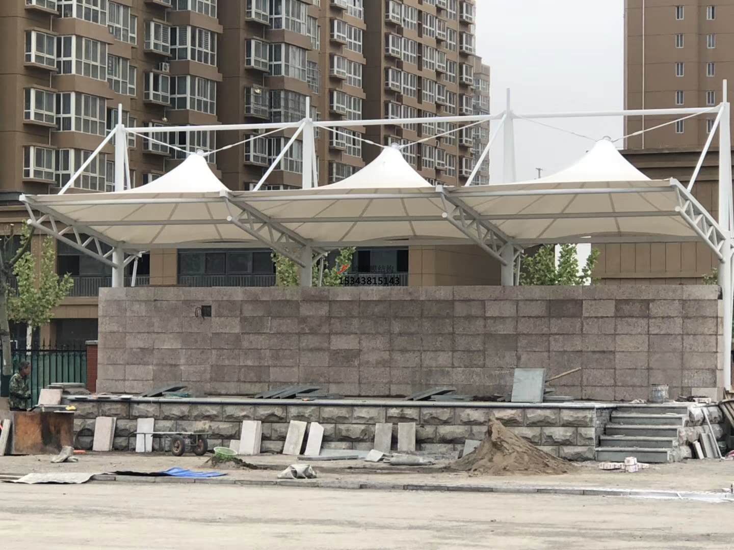 周口恒大小學膜結(jié)構看臺