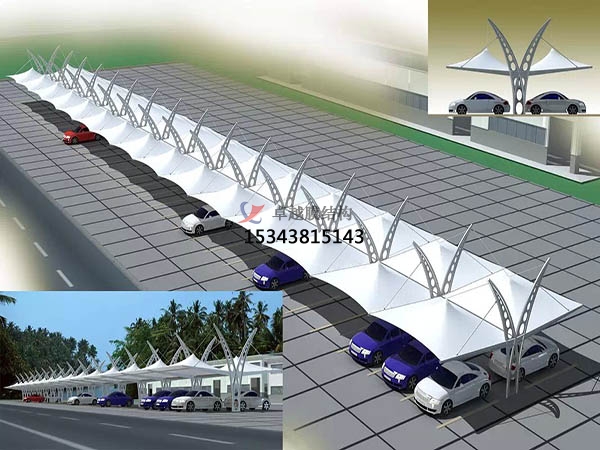 云夢(mèng)膜結(jié)構(gòu)停車(chē)棚【雨棚遮陽(yáng)棚生產(chǎn)安裝】