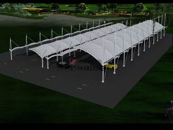 蘄春<font color='red'>膜結構停車棚</font>【雨棚遮陽棚生產(chǎn)安裝】