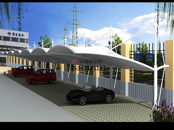 羅田<font color='red'>膜結構停車棚</font>【雨棚遮陽棚生產(chǎn)安裝】