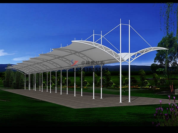 英山<font color='red'>膜結構停車棚</font>【雨棚遮陽棚生產(chǎn)安裝】