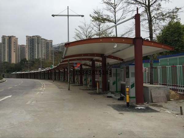 秦安<font color='red'>膜結構停車棚</font>【設計生產安裝】