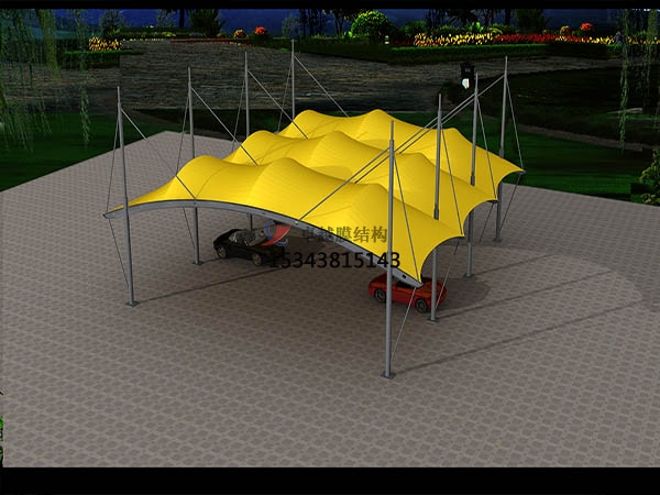 潛山<font color='red'>膜結(jié)構(gòu)停車棚</font>【設(shè)計(jì)生產(chǎn)安裝】