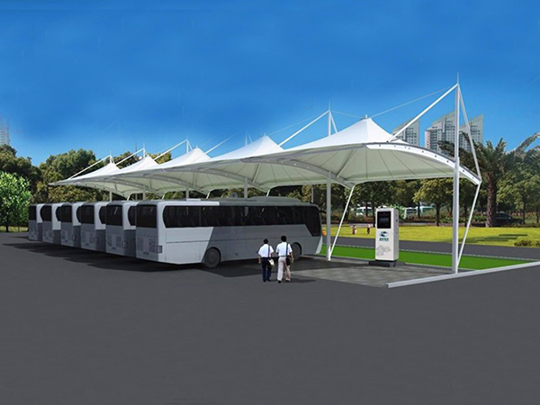 鳳陽<font color='red'>膜結(jié)構(gòu)停車棚</font>【設(shè)計生產(chǎn)安裝】