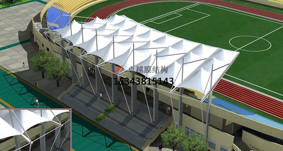 鶴壁?？h體育公園膜結(jié)構(gòu)【看臺雨棚】門球場案例