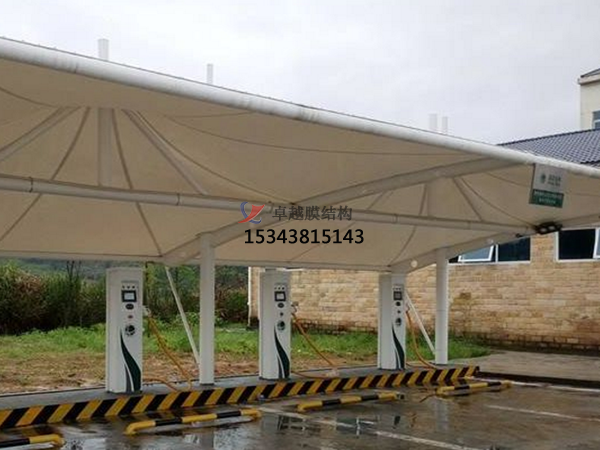 夾江膜結(jié)構(gòu)【充電站防雨篷】停車棚設計安裝