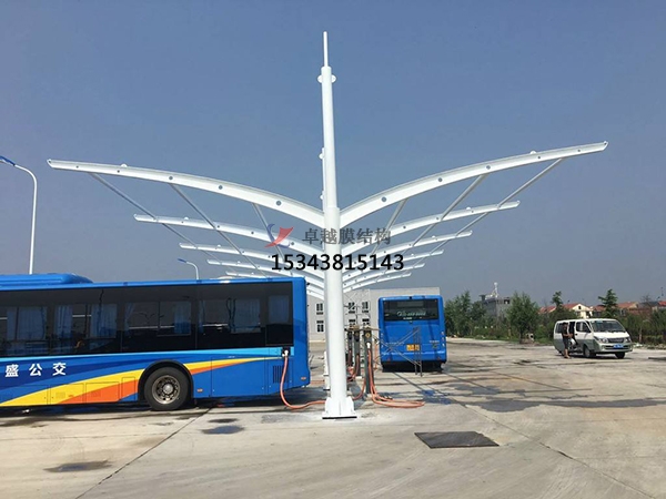 南部膜結(jié)構【充電站防雨篷】停車棚設計安裝