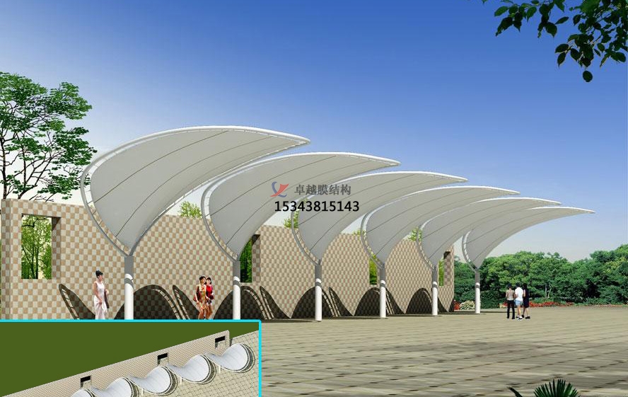 紅安膜結(jié)構(gòu)景觀【張拉膜景觀】總代直銷(xiāo)