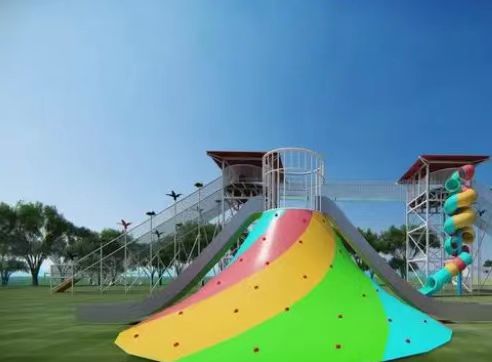 親子游樂，遮陽棚護航