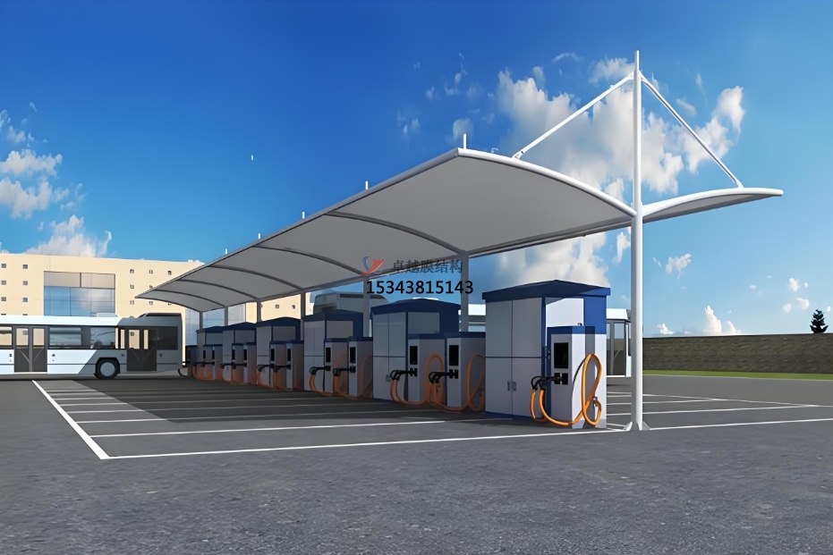 包頭膜結構公司【加油站膜結構頂棚】包頭膜結構廠家