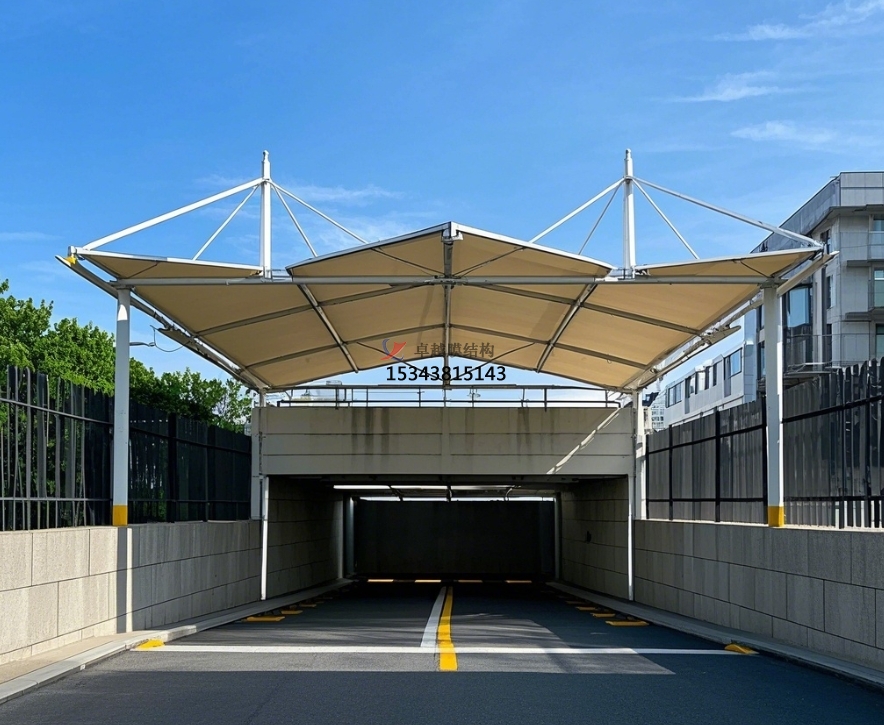 蒲田膜結(jié)構公司【地下車庫出入口雨棚】蒲田膜結(jié)構廠家