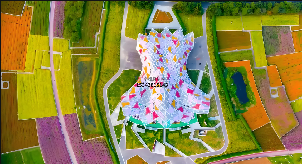 彩色膜材【彩色景觀(guān)膜結(jié)構(gòu)】在城市公園的應(yīng)用